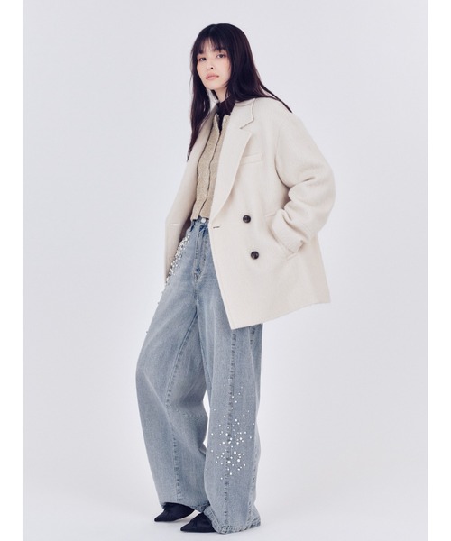 ハイウエストビジューデニム（デニムパンツ）｜FRAY I.D（フレイ