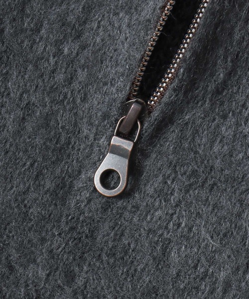 HOUSTON(ヒューストン)の「HUOSTON(ヒューストン)MOHAIR TUUCH ZIP PARKA/モヘアタッチ ニットジップアップパーカー メンズ レディース ユニセックス(パーカー・メンズ・チャコールグレー/ブラック/マルーン・M/L)」の5枚目の写真