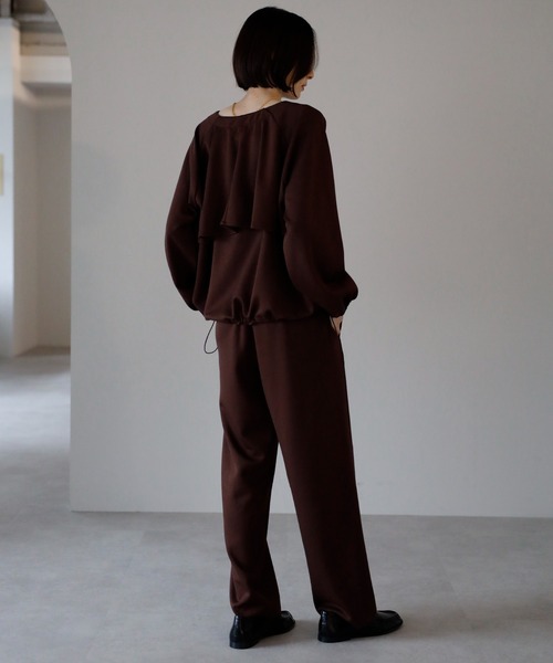 セール】【2025 AW】ダンボールポンチ バックフリルノーカラーブルゾン