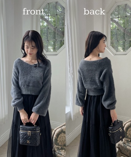 セール】【WEB限定】M/Lサイズ展開/全骨格優勝ニットセットワンピ