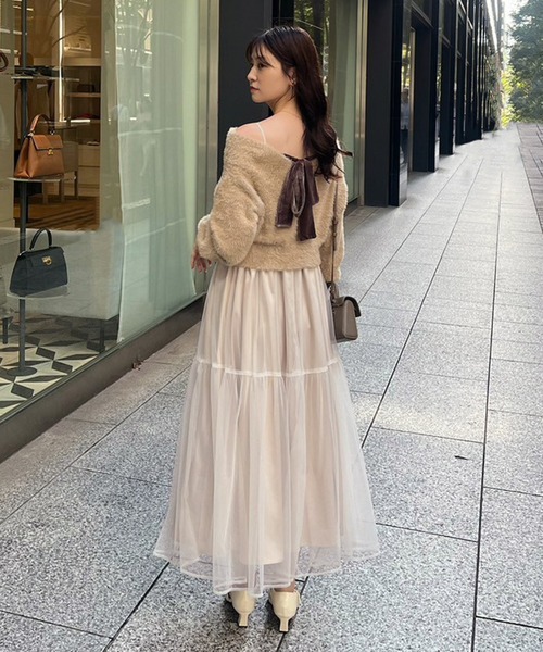 セール】【WEB限定】M/Lサイズ展開/全骨格優勝ニットセットワンピ