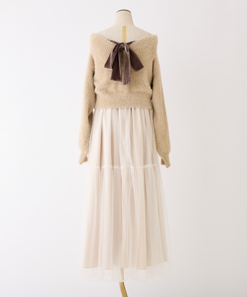 セール】【WEB限定】M/Lサイズ展開/全骨格優勝ニットセットワンピ