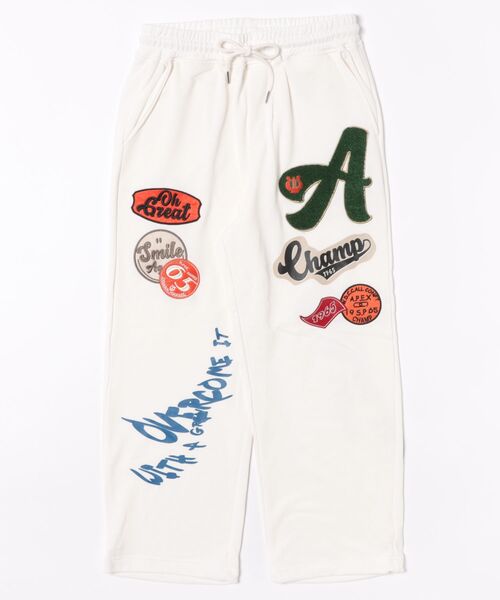 セール】カレッジワッペン付きスウェットパンツ（スウェットパンツ