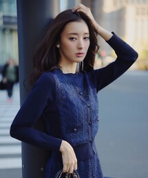 新品TOCCAカーディガンXS 黒 刺繍 TOCCA（トッカ） カーディガン ICE BOX CARDIGAN カーディガン