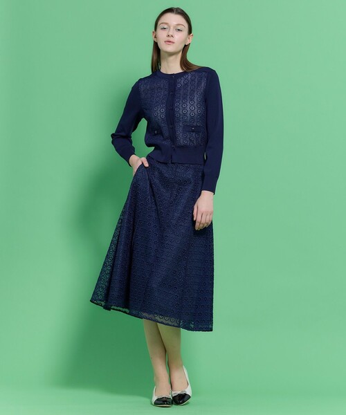 TOCCA(トッカ)の「CRYSTAL LABYRINTH カーディガン(カーディガン/ボレロ・レディース・ピンク系/ネイビー系・MEDIUM/SMALL)」の4枚目の写真