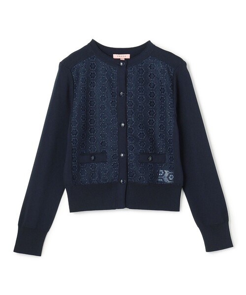 TOCCA(トッカ)の「CRYSTAL LABYRINTH カーディガン(カーディガン/ボレロ・レディース・ピンク系/ネイビー系・MEDIUM/SMALL)」の7枚目の写真