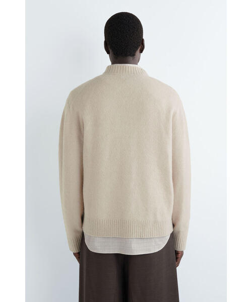 ebure ウールVネックカーディガン アイボリー 美品✨ エブール ebure カーディガン ウール Vネック 長袖 アイボリー