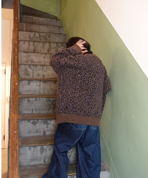 セール】レオパードルーズニットカーデ（カーディガン/ボレロ）｜TEEN