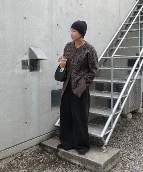 セール】レオパードルーズニットカーデ（カーディガン/ボレロ）｜TEEN