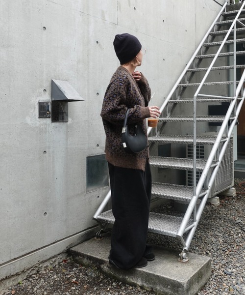 セール】レオパードルーズニットカーデ（カーディガン/ボレロ）｜TEEN