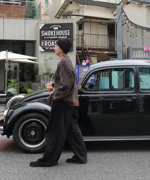 TEEN BOOP レオパードルーズニットカーデ　brown セール】レオパードルーズニットカーデ（カーディガン/ボレロ）｜TEEN