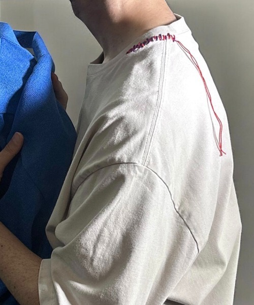 masterkey(マスターキー)の「mt10094-AGING-T Tシャツ(MK26S-C-25)(Tシャツ/カットソー・メンズ・チャコールグレー/レッド/グレイッシュベージュ・2/1)」の4枚目の写真