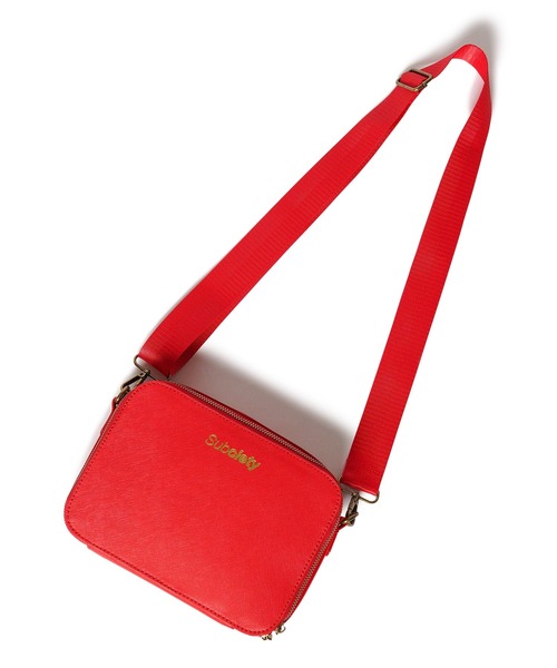 Subciety（サブサエティ）の「Leather shoulder bag（ショルダーバッグ・メンズ・ブラック/レッド・FREE）」の6枚目の写真