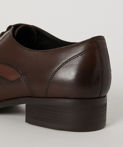 KATHARINE HAMNETT LONDON （キャサリンハムネットロンドン）の「KATHARINE HAMNETT LONDON/キャサリンハムネットロンドン 本革内羽根プレーントゥ（3955）（ドレスシューズ・メンズ・ダークブラウン/ブラック・24.5/25/25.5/26/26.5/27）」の7枚目の写真