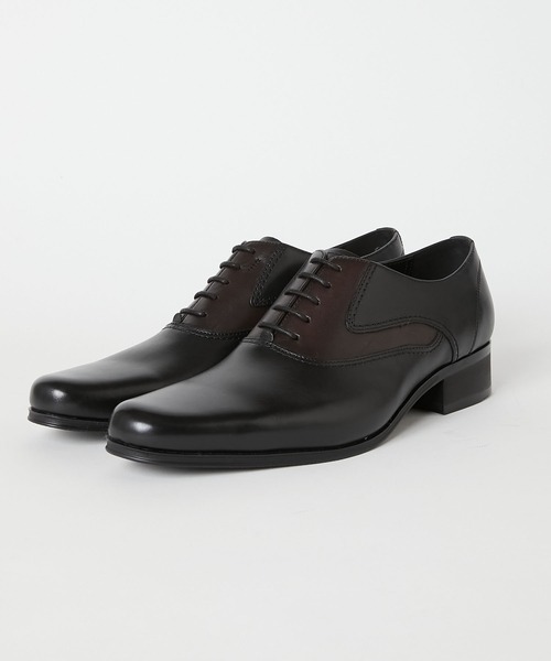 KATHARINE HAMNETT LONDON （キャサリンハムネットロンドン）の「KATHARINE HAMNETT LONDON/キャサリンハムネットロンドン 本革内羽根プレーントゥ（3955）（ドレスシューズ・メンズ・ダークブラウン/ブラック・24.5/25/25.5/26/26.5/27）」の11枚目の写真