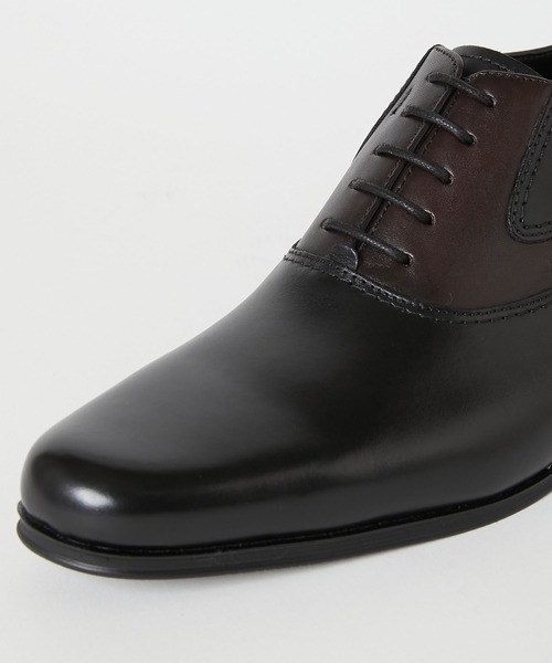 KATHARINE HAMNETT LONDON （キャサリンハムネットロンドン）の「KATHARINE HAMNETT LONDON/キャサリンハムネットロンドン 本革内羽根プレーントゥ（3955）（ドレスシューズ・メンズ・ダークブラウン/ブラック・24.5/25/25.5/26/26.5/27）」の12枚目の写真