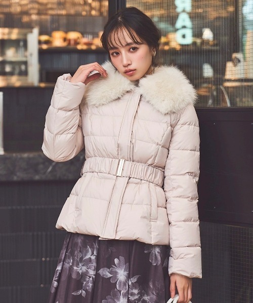 ファー襟取り外しショートダウン（ダウンジャケット/コート）｜SWINGLE