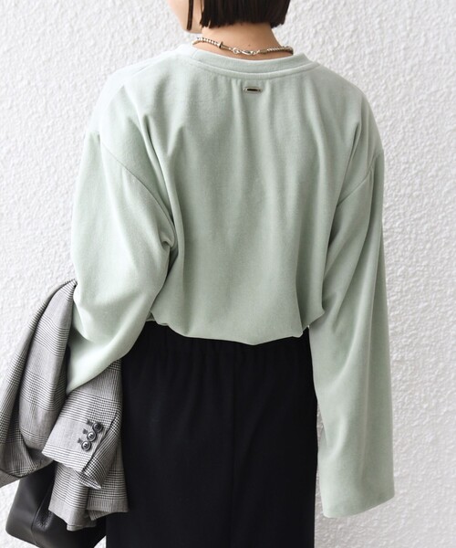 シップス（SHIPS）/〈手洗い可能〉コットン ポリエステル ベロア ワイド スリーブ セール】〈手洗い可能〉コットン ポリエステル ベロア ワイド スリーブ