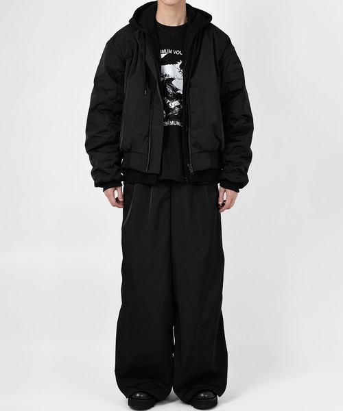 LAD MUSICIAN（ラッドミュージシャン）の「SOLO TWILL MA-1（MA-1・メンズ・ブラック/ワイン系・42/44/46）」の4枚目の写真