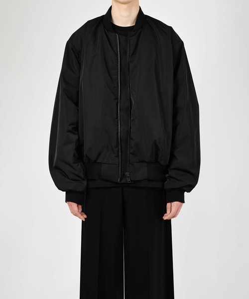 LAD MUSICIAN（ラッドミュージシャン）の「SOLO TWILL MA-1（MA-1・メンズ・ブラック/ワイン系・42/44/46）」の6枚目の写真