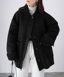 希少⭐︎IA懸賞品Gコート'02「ザ・ムートン」ブラックムーンコートM sankyo shokai ムートン コート ボトルネック 七分袖