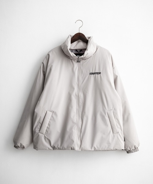 STARTER BLACK LABEL(スターターブラックレーベル)の「STARTER BLACK LABEL スターターブラックレーベル タスランファイバー中綿ワンポイントロゴ刺繍スタンドジャケット(ブルゾン・メンズ・チャコール/グレー/カーキ/ブラック・XL/L/M)」の8枚目の写真