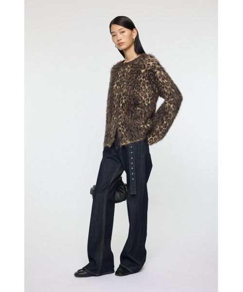 MOUSSY BRUSHED LEOPARDカーディガン BRUSHED LEOPARD カーディガン｜マウジーの通販｜&mall（アンドモール