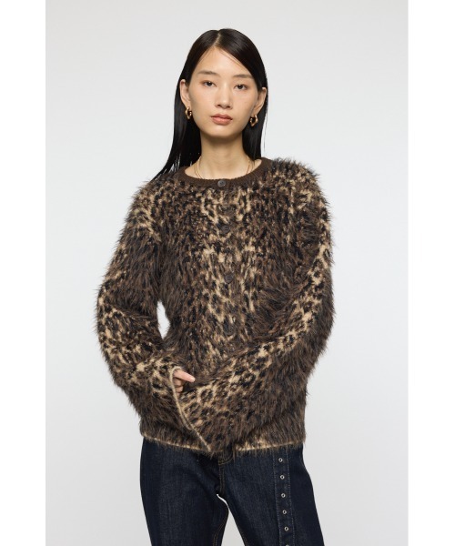 moussy レオパードカーディガン MOUSSY（マウジー）の「BRUSHED LEOPARD カーディガン（カーディガン