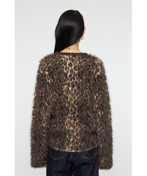 MOUSSY（マウジー）の「BRUSHED LEOPARD カーディガン（カーディガン