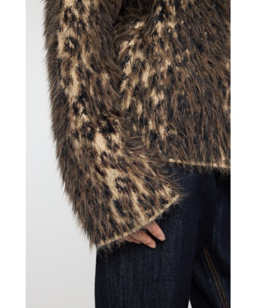 MOUSSY（マウジー）の「BRUSHED LEOPARD カーディガン（カーディガン