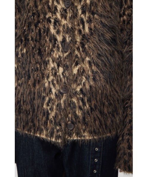 MOUSSY（マウジー）の「BRUSHED LEOPARD カーディガン（カーディガン