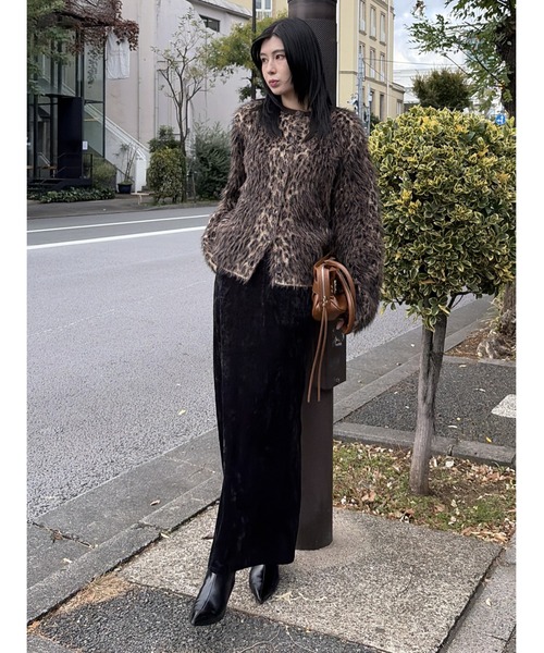 MOUSSY（マウジー）の「BRUSHED LEOPARD カーディガン（カーディガン