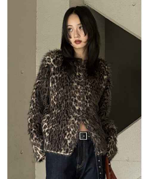 新品未使用タグ付き☆MOUSSY　BRUSHED LEOPARD カーディガン 新品未使用タグ付き☆MOUSSY BRUSHED LEOPARD カーディガン BRUSHED