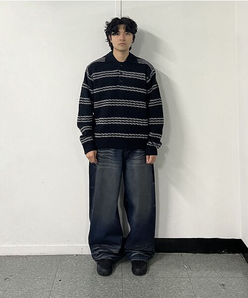 Millo Archive(ミロ アーカイブ)の「ダイアグナルフェードデニムパンツ【ウォッシュドブルー】(デニムパンツ・メンズ・その他・MEDIUM/LARGE/X-LARGE)」の21枚目の写真
