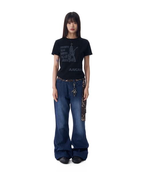 AAKAM(アーカム)の「Striped Flare Denim Pants (Blue)(デニムパンツ・レディース・その他・1/2)」の5枚目の写真