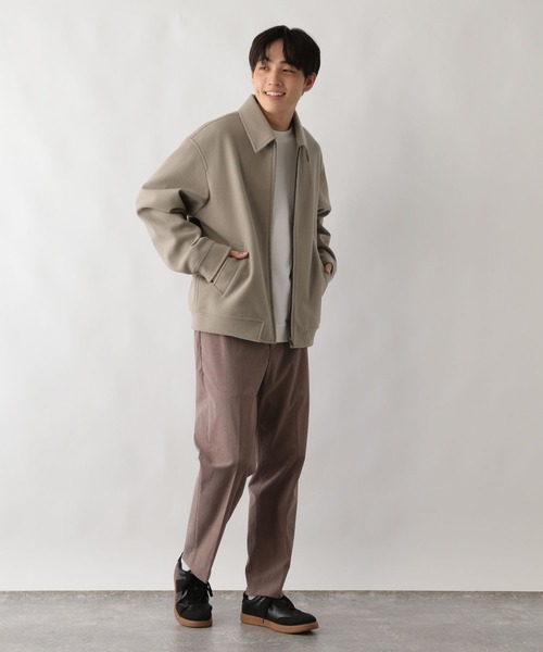 GLOBAL WORK(グローバルワーク)の「ウーリーテックジップブルゾン/595539(ブルゾン・メンズ・ブラック/グレイッシュベージュ・SMALL/MEDIUM/LARGE)」の10枚目の写真