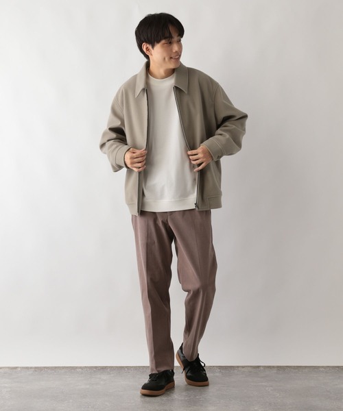 GLOBAL WORK(グローバルワーク)の「ウーリーテックジップブルゾン/595539(ブルゾン・メンズ・ブラック/グレイッシュベージュ・SMALL/MEDIUM/LARGE)」の11枚目の写真