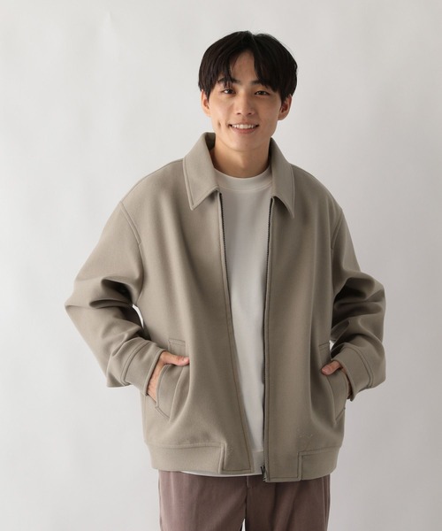 GLOBAL WORK(グローバルワーク)の「ウーリーテックジップブルゾン/595539(ブルゾン・メンズ・ブラック/グレイッシュベージュ・SMALL/MEDIUM/LARGE)」の12枚目の写真