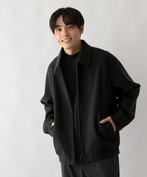 GLOBAL WORK(グローバルワーク)の「ウーリーテックジップブルゾン/595539(ブルゾン・メンズ・ブラック/グレイッシュベージュ・SMALL/MEDIUM/LARGE)」の8枚目の写真