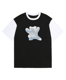 GRAVER（グレーバー）の「[UNISEX] Big Cloud Bear Smile Color Short Sleeve T-Shirt_Black（Tシャツ/カットソー）」