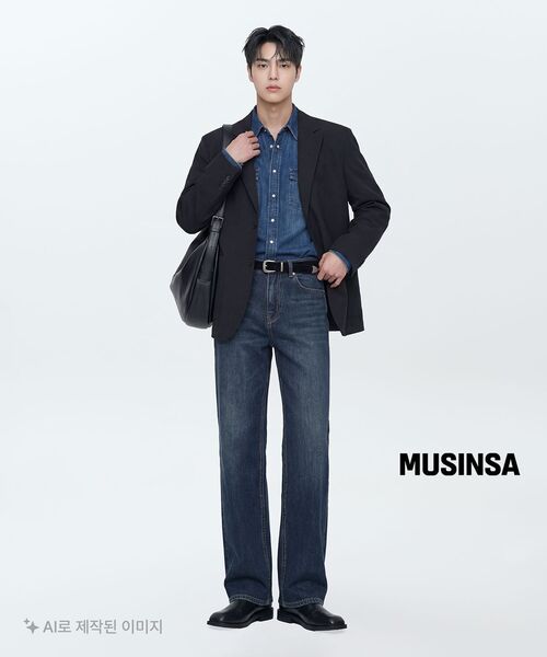MUSINSA STANDARD（ムシンサスタンダード）の「シンセティックレザー ホーボーメッセンジャーバッグ [ブラック]（メッセンジャーバッグ・レディース・その他・FREE）」の11枚目の写真