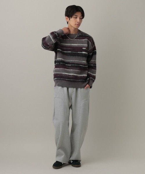 LAND MUSEUM（ランドミュージアム）の「LAND MUSEUM／ラインパンツ（スウェットパンツ・メンズ・ブラック/グレー・FREE）」の10枚目の写真