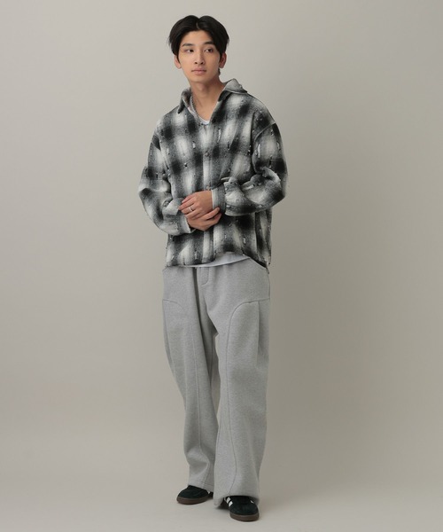 LAND MUSEUM（ランドミュージアム）の「LAND MUSEUM／ラインパンツ（スウェットパンツ・メンズ・ブラック/グレー・FREE）」の11枚目の写真