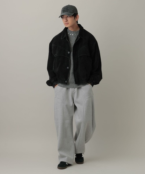 LAND MUSEUM（ランドミュージアム）の「LAND MUSEUM／ラインパンツ（スウェットパンツ・メンズ・ブラック/グレー・FREE）」の13枚目の写真