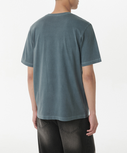 MUSINSA STANDARD（ムシンサスタンダード）の「ピグメントベーシッククルーネックTシャツ[ピーコックブルー]（Tシャツ/カットソー・メンズ・その他・XX-LARGE/XXX-LARGE/SMALL/MEDIUM/LARGE/X-LARGE）」の3枚目の写真