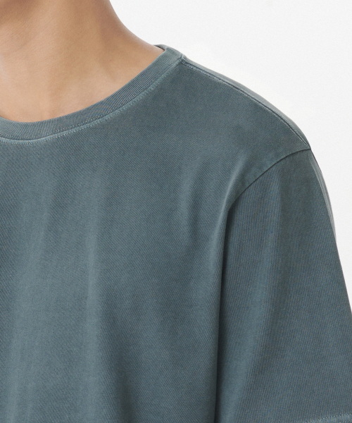 MUSINSA STANDARD（ムシンサスタンダード）の「ピグメントベーシッククルーネックTシャツ[ピーコックブルー]（Tシャツ/カットソー・メンズ・その他・XX-LARGE/XXX-LARGE/SMALL/MEDIUM/LARGE/X-LARGE）」の5枚目の写真
