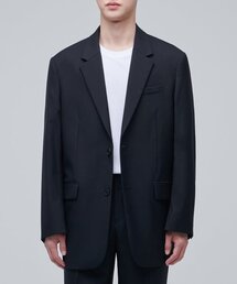 ウールブレンドオーバーサイズブレザー[ネイビー]