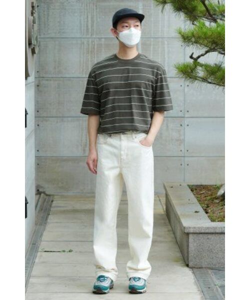 MUSINSA STANDARD（ムシンサスタンダード）の「コントラストステッチレギュラーフィットデニムパンツ[クリーム]（デニムパンツ・メンズ・その他・28/29/32/30/31/33/26/27/40/38/42/36/34）」の17枚目の写真
