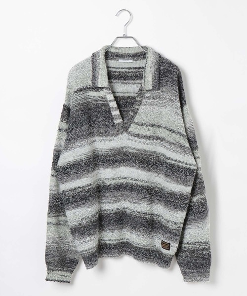 BAYFLOW（ベイフロー）の「ブークレスキッパーニットプルオーバー（ニット/セーター・メンズ・ベージュ/グレー・MEDIUM/LARGE）」の3枚目の写真