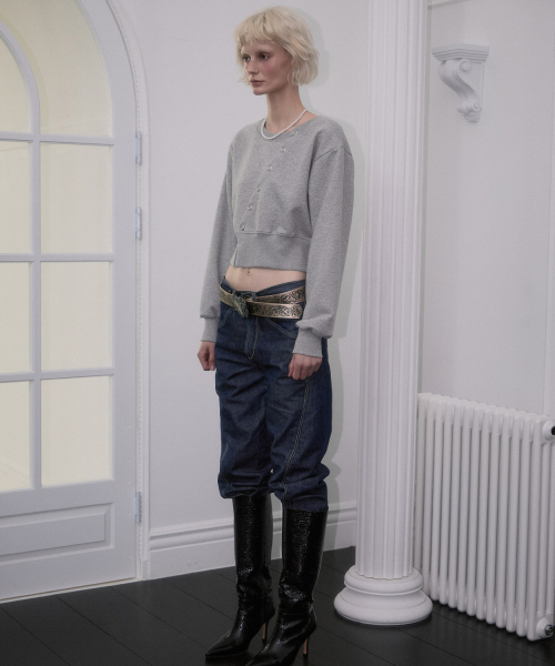 ROSEFRANTZ（ロゼフランツ）の「Eyelet Slit Sweatshirt [Gray]（スウェット・レディース・アッシュグレー・OS）」の3枚目の写真